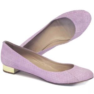 J. Crew Lavender Snakeskin Ballet Heels!